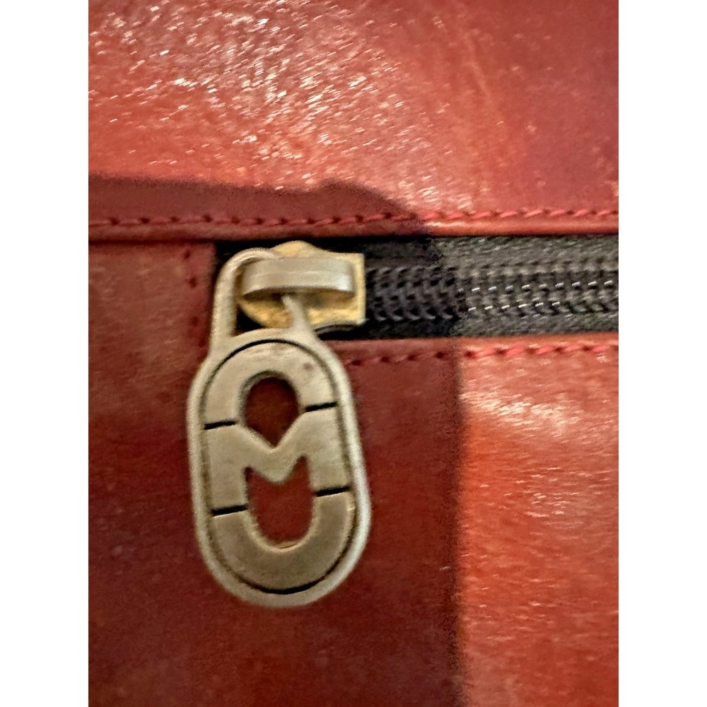 Vintage Marino Orlandi Italian Cognac Leather Large Shoulder Bag - Picture 8 of 16